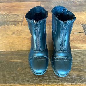 Black kids riding boots